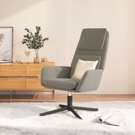 vidaXL Relaxsessel Hellgrau Samt