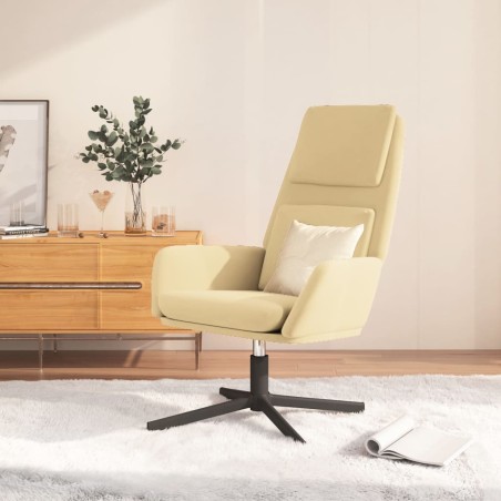 vidaXL Relaxsessel Cremeweiß Samt