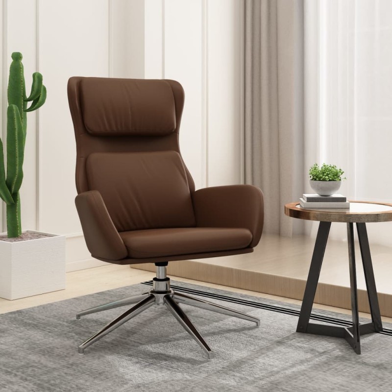vidaXL Relaxsessel Glänzend Braun Kunstleder vidaXL Relaxsessel Glänzend Braun Kunstleder