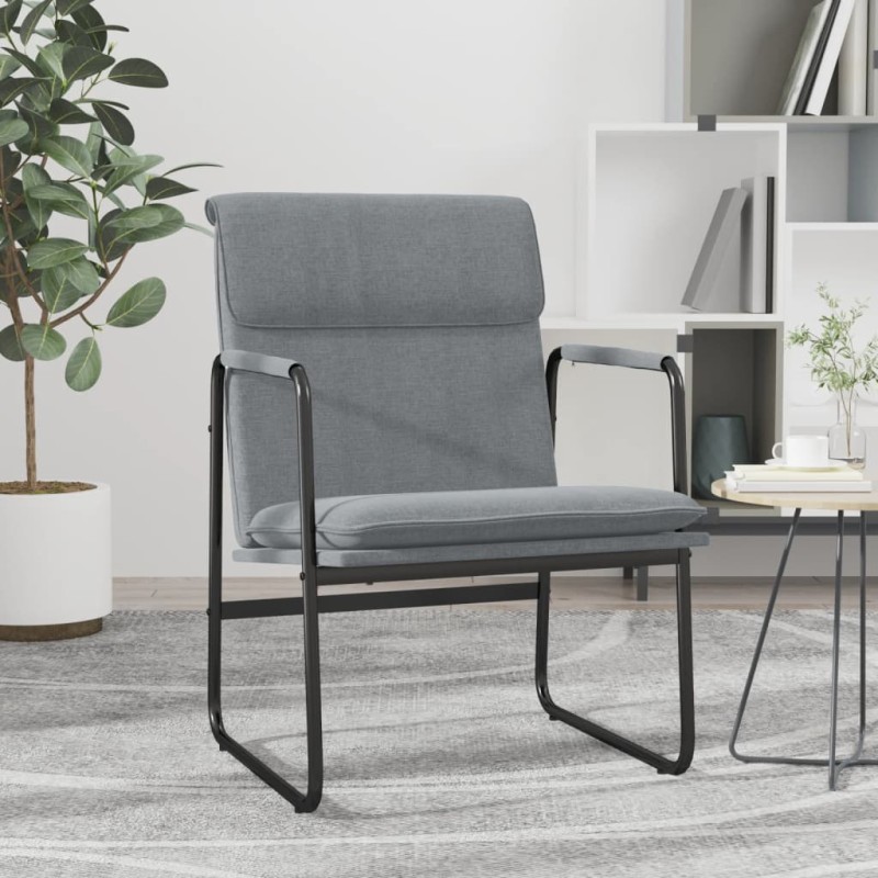 vidaXL Loungesessel Hellgrau 55x64x80 cm Stoff vidaXL Loungesessel Hellgrau 55x64x80 cm Stoff