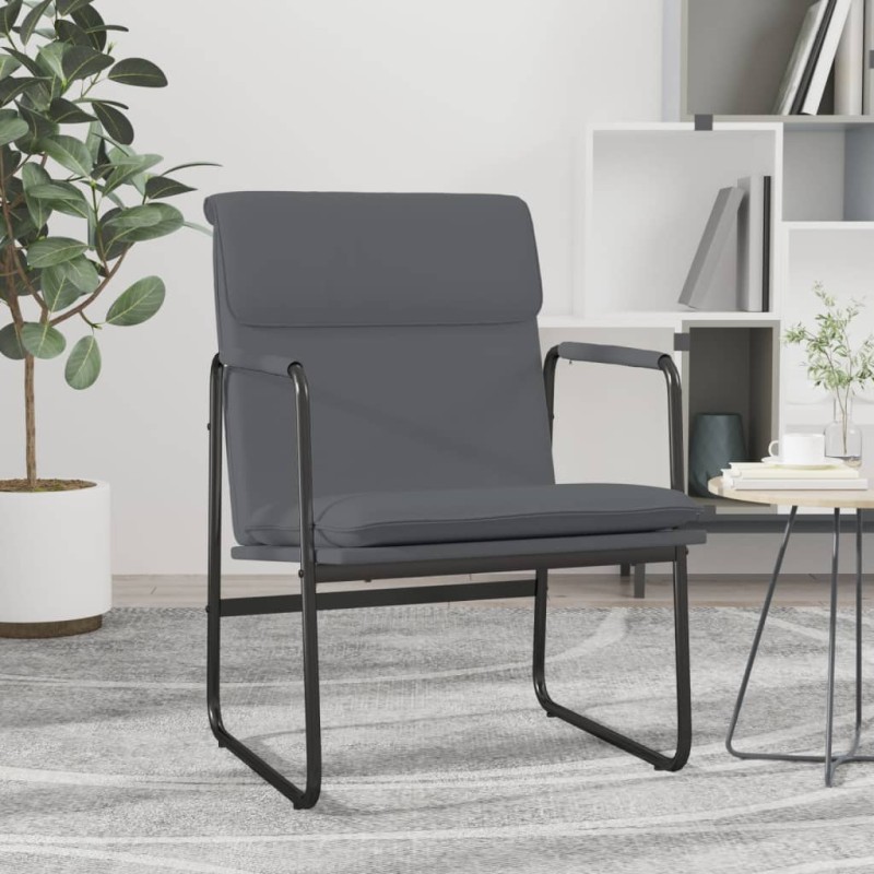 vidaXL Loungesessel Grau 55x64x80 cm Kunstleder vidaXL Loungesessel Grau 55x64x80 cm Kunstleder