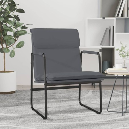 vidaXL Loungesessel Grau 55x64x80 cm Kunstleder