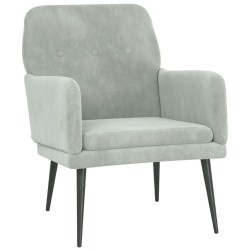 vidaXL Sessel Hellgrau 62x79x79 cm Samt