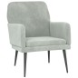 vidaXL Sessel Hellgrau 62x79x79 cm Samt vidaXL Sessel Hellgrau 62x79x79 cm Samt