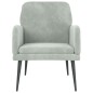 vidaXL Sessel Hellgrau 62x79x79 cm Samt vidaXL Sessel Hellgrau 62x79x79 cm Samt