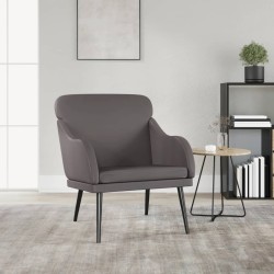 vidaXL Sessel Grau 63x76x80 cm Kunstleder