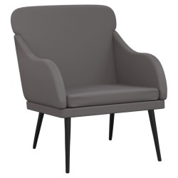 vidaXL Sessel Grau 63x76x80 cm Kunstleder