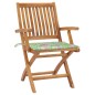 vidaXL Gartenstühle 2 Stk. mit Blattmuster-Kissen Massivholz Teak vidaXL Gartenstühle 2 Stk. mit Blattmuster-Kissen Massivholz Teak