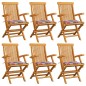 vidaXL Gartenstühle Rote Karomuster-Kissen 6 Stk. Massivholz Teak vidaXL Gartenstühle Rote Karomuster-Kissen 6 Stk. Massivholz Teak