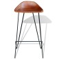 vidaXL Barhocker 4 Stk. Braun Echtleder vidaXL Barhocker 4 Stk. Braun Echtleder
