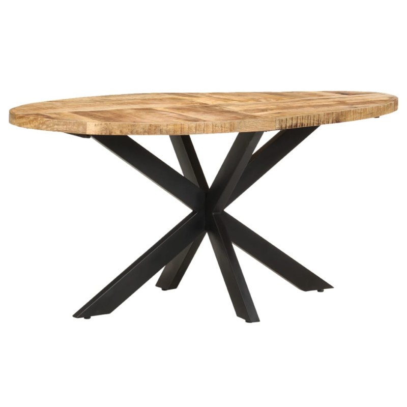 vidaXL Esstisch 160x90x75 cm Raues Mangoholz vidaXL Esstisch 160x90x75 cm Raues Mangoholz