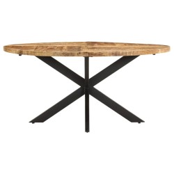 vidaXL Esstisch 160x90x75 cm Raues Mangoholz