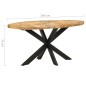 vidaXL Esstisch 160x90x75 cm Raues Mangoholz vidaXL Esstisch 160x90x75 cm Raues Mangoholz