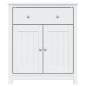 vidaXL Badschrank BERG Weiß 69,5x34x80 cm Massivholz Kiefer vidaXL Badschrank BERG Weiß 69,5x34x80 cm Massivholz Kiefer