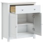 vidaXL Badschrank BERG Weiß 69,5x34x80 cm Massivholz Kiefer vidaXL Badschrank BERG Weiß 69,5x34x80 cm Massivholz Kiefer