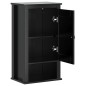 vidaXL Bad-Wandschrank BERG Schwarz 40x27x71,5 cm Massivholz Kiefer vidaXL Bad-Wandschrank BERG Schwarz 40x27x71,5 cm Massivholz Kiefer