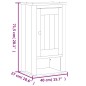 vidaXL Bad-Wandschrank BERG Schwarz 40x27x71,5 cm Massivholz Kiefer vidaXL Bad-Wandschrank BERG Schwarz 40x27x71,5 cm Massivholz Kiefer