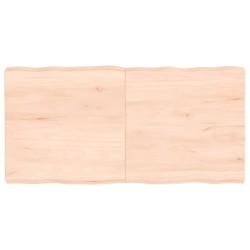 vidaXL Tischplatte 120x60x6 cm Massivholz Eiche Unbehandelt Baumkante