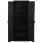 vidaXL Gartenschrank Schwarz 65x45x172 cm PP Rattan vidaXL Gartenschrank Schwarz 65x45x172 cm PP Rattan