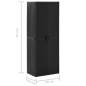 vidaXL Gartenschrank Schwarz 65x45x172 cm PP Rattan vidaXL Gartenschrank Schwarz 65x45x172 cm PP Rattan