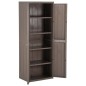vidaXL Gartenschrank Braun 65x45x172 cm PP Holz-Optik vidaXL Gartenschrank Braun 65x45x172 cm PP Holz-Optik