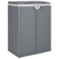 vidaXL Mülleimer mit 2 Klappen Grau 65x45x88 cm PP vidaXL Mülleimer mit 2 Klappen Grau 65x45x88 cm PP