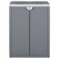 vidaXL Mülleimer mit 2 Klappen Grau 65x45x88 cm PP vidaXL Mülleimer mit 2 Klappen Grau 65x45x88 cm PP