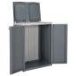 vidaXL Mülleimer mit 2 Klappen Grau 65x45x88 cm PP vidaXL Mülleimer mit 2 Klappen Grau 65x45x88 cm PP