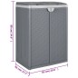 vidaXL Mülleimer mit 2 Klappen Grau 65x45x88 cm PP vidaXL Mülleimer mit 2 Klappen Grau 65x45x88 cm PP