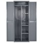 vidaXL Gartenschrank Grau 65x45x172 cm PP Rattan vidaXL Gartenschrank Grau 65x45x172 cm PP Rattan