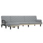 vidaXL Schlafsofa in L-Form Hellgrau 260x140x70 cm Stoff vidaXL Schlafsofa in L-Form Hellgrau 260x140x70 cm Stoff