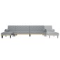 vidaXL Schlafsofa in L-Form Hellgrau 260x140x70 cm Stoff vidaXL Schlafsofa in L-Form Hellgrau 260x140x70 cm Stoff