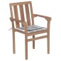 vidaXL Stapelbare Gartenstühle mit Kissen 6 Stk. Massivholz Teak vidaXL Stapelbare Gartenstühle mit Kissen 6 Stk. Massivholz Teak