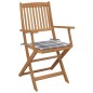 vidaXL Klappbare Gartenstühle 6 Stk. mit Kissen Massivholz Akazie vidaXL Klappbare Gartenstühle 6 Stk. mit Kissen Massivholz Akazie