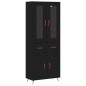 vidaXL Highboard Schwarz 69,5x34x180 cm Holzwerkstoff vidaXL Highboard Schwarz 69,5x34x180 cm Holzwerkstoff