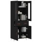 vidaXL Highboard Schwarz 69,5x34x180 cm Holzwerkstoff vidaXL Highboard Schwarz 69,5x34x180 cm Holzwerkstoff