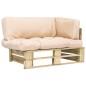 vidaXL Outdoor-Sofa Paletten mit Kissen in Sandfarben Kiefernholz vidaXL Outdoor-Sofa Paletten mit Kissen in Sandfarben Kiefernholz