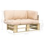 vidaXL Outdoor-Sofa Paletten mit Kissen in Sandfarben Kiefernholz vidaXL Outdoor-Sofa Paletten mit Kissen in Sandfarben Kiefernholz