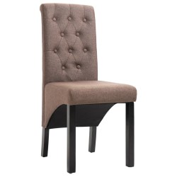 vidaXL Esszimmerstühle 4 Stk. Braun Stoff 