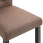 vidaXL Esszimmerstühle 4 Stk. Braun Stoff vidaXL Esszimmerstühle 4 Stk. Braun Stoff