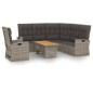 vidaXL 3-tlg. Garten-Lounge-Set mit Kissen Grau Poly Rattan vidaXL 3-tlg. Garten-Lounge-Set mit Kissen Grau Poly Rattan