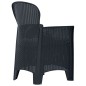 vidaXL 5-tlg. Garten-Essgruppe Kunststoff Rattan Anthrazit vidaXL 5-tlg. Garten-Essgruppe Kunststoff Rattan Anthrazit