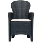 vidaXL 5-tlg. Garten-Essgruppe Kunststoff Rattan Anthrazit vidaXL 5-tlg. Garten-Essgruppe Kunststoff Rattan Anthrazit