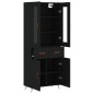 vidaXL Highboard Schwarz 69,5x34x180 cm Holzwerkstoff vidaXL Highboard Schwarz 69,5x34x180 cm Holzwerkstoff