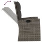 vidaXL 3-tlg. Garten-Lounge-Set mit Kissen Grau Poly Rattan vidaXL 3-tlg. Garten-Lounge-Set mit Kissen Grau Poly Rattan