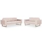 vidaXL 2-tlg. Sofagarnitur Stoff Cremeweiß vidaXL 2-tlg. Sofagarnitur Stoff Cremeweiß