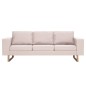 vidaXL 2-tlg. Sofagarnitur Stoff Cremeweiß vidaXL 2-tlg. Sofagarnitur Stoff Cremeweiß