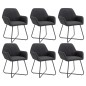 vidaXL Esszimmerstühle 6 Stk. Schwarz Stoff vidaXL Esszimmerstühle 6 Stk. Schwarz Stoff