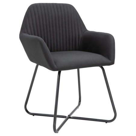 vidaXL Esszimmerstühle 6 Stk. Schwarz Stoff