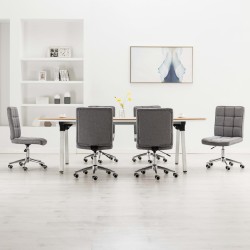 vidaXL Esszimmerstühle 6 Stk. Hellgrau Stoff